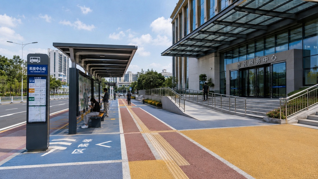 公交站台与公共出入口