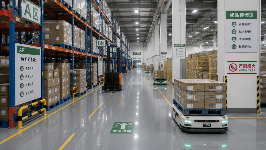 原料、成品仓储及物流区