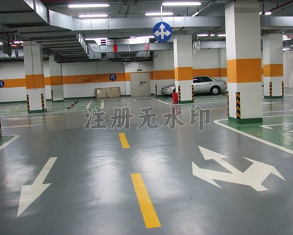 滚涂型停车场环氧地坪效果图