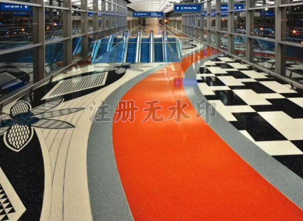 滚涂型停车场环氧地坪效果图