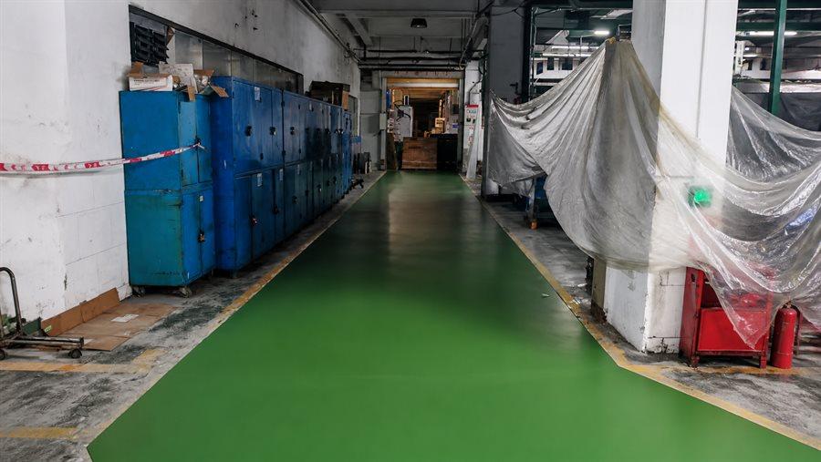 通道地坪完工效果