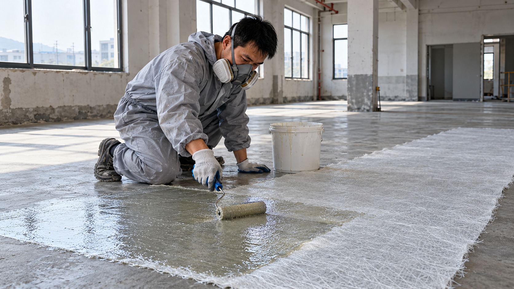 玻纤增强层施工示意