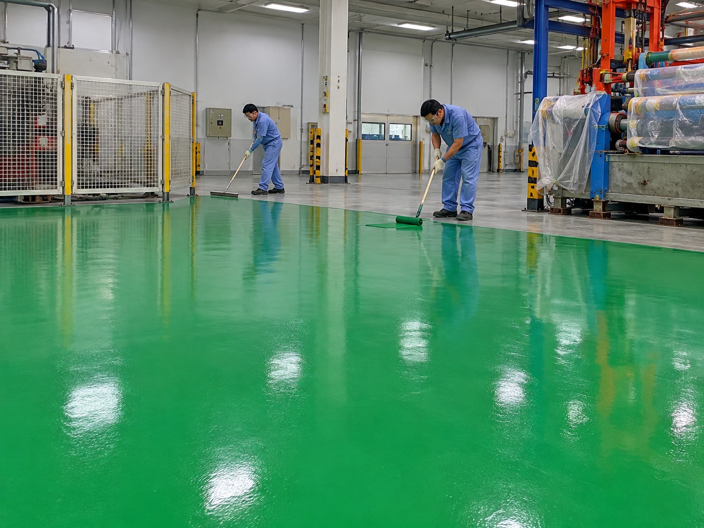 车间地坪施工示意